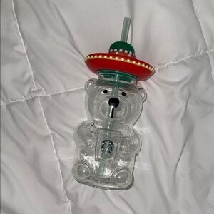 Starbucks Bearista with Red and Green Sombrero Mexico